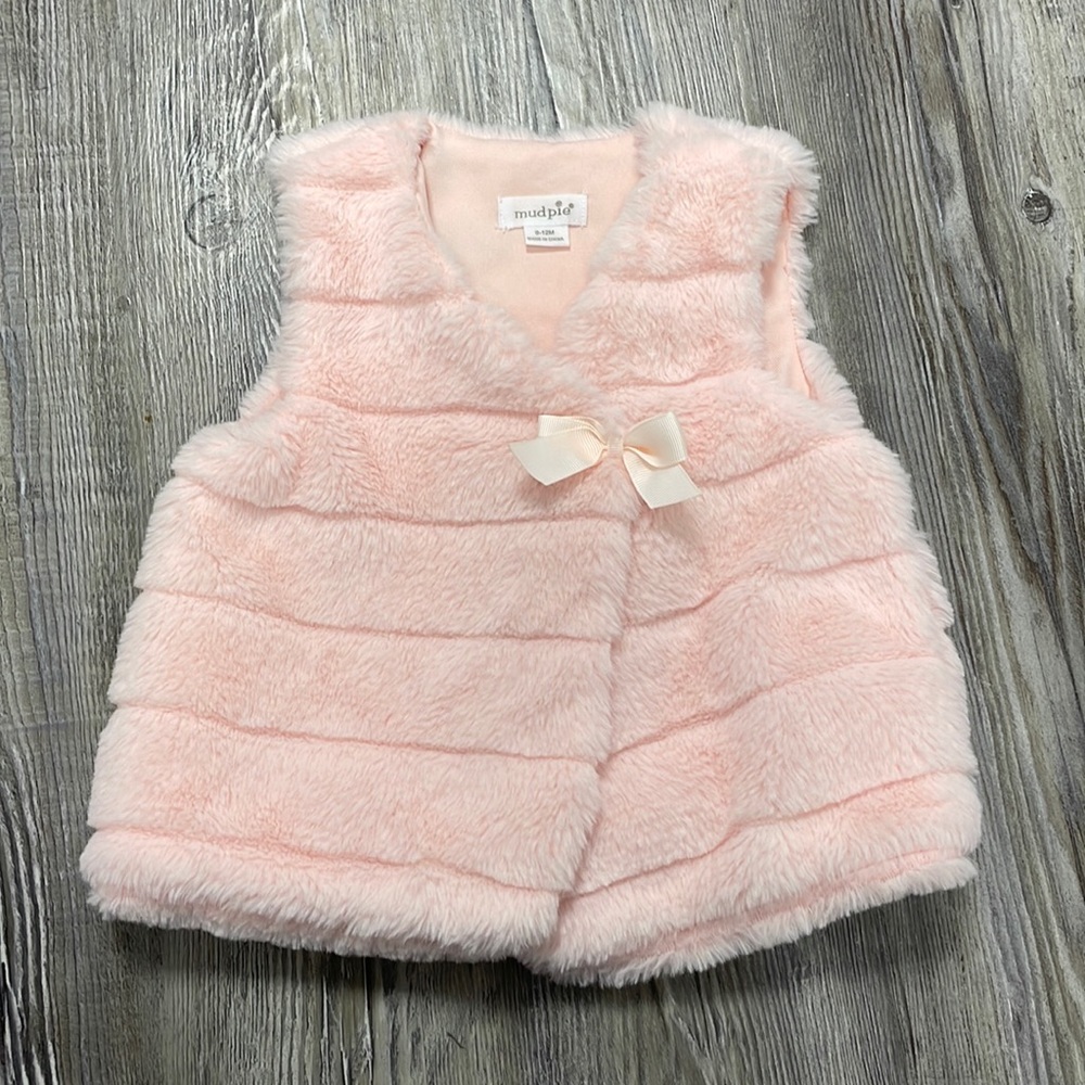 Pink Fur Vest 9-12mo